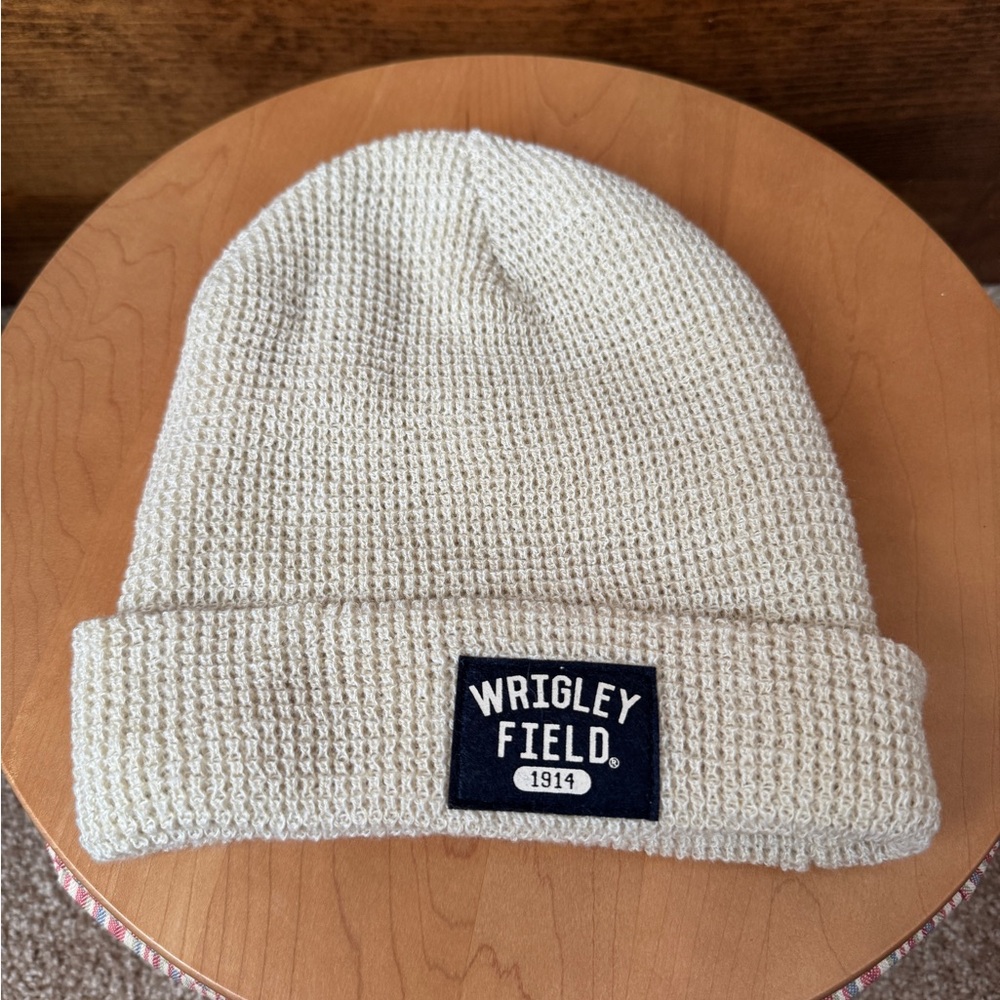 Wrigley Field Tan Knit Cap - Unisex One Size